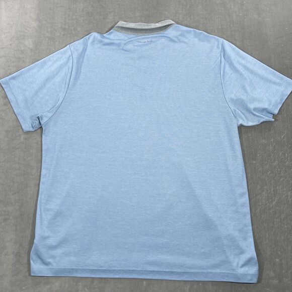 Travis Mathew Mens XXL Blue Gray Collar Golf Polo Shirt - Picture 7 of 7